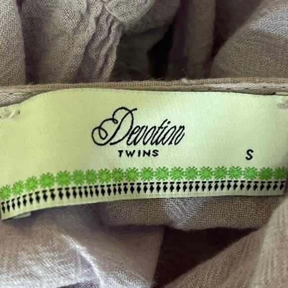 Devotion Twins Brussels Purple VNeck Long Sleeve Ruffle Tiered Midi Dress Size S - Picture 5 of 5